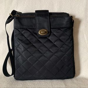 Eddie Bauer Black Quilted Crossbody Purse